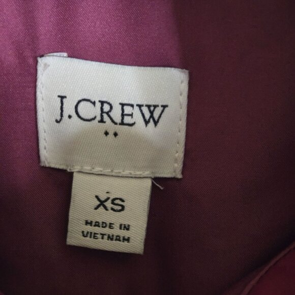 J.Crew Fresh Raspberry Quilted Puffer Vest Jacket Flap Snap Pockets Size XS - Picture 7 of 8